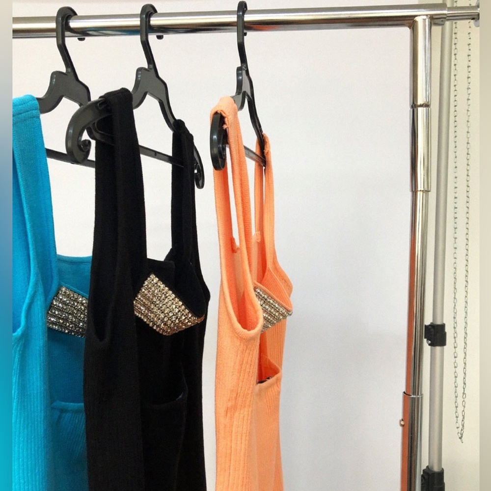Peach tank dress - coral color